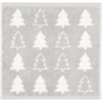 Cawö Christmas Edition Tannenbäume 794 - 3er Pack Seiftücher 30x30 cm - Farbe: platin - 76 - 30x30 c