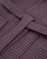 Möve - Kapuzenbademantel Piquée - Farbe: graphite - 842 (2-7650/0175)