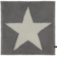 Rhomtuft - Badteppich STAR 216 - Farbe: edelstahl/weiss - 1215