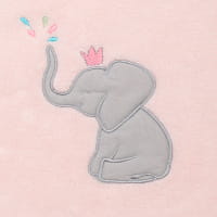 Smithy Pastellflausch Elefant - Kinderhandtuch 50 x 100 cm - Farbe: rosa (2003120)