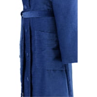 Cawö - Damen Bademantel Kelchkragen geknöpft 2307 - Farbe: blau - 115 S