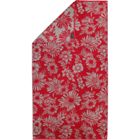 Cawö Handtücher Luxury Home Two-Tone Edition Floral 638 - Farbe: bordeaux - 22 Gästetuch 30x50 cm
