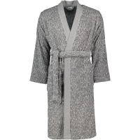 Möve Bademäntel unisex Kimono Brooklyn Pinstripe - Farbe: nature/black - 081