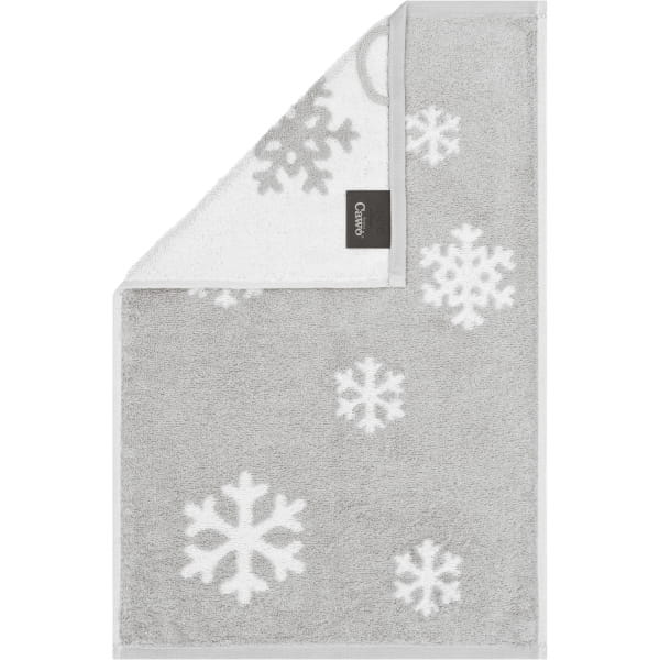 Cawö Handtücher WINTER EDITION Schneekristalle 6270 - Farbe: platin/weiß - günstig online kaufen