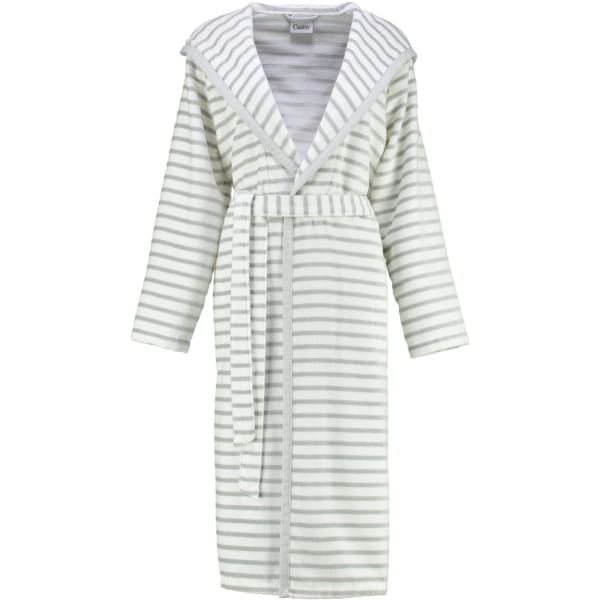 Cawö - Damen Bademantel Kapuze Breton 6596 - Farbe: silber - 76