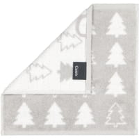 Cawö Christmas Edition Tannenbäume 794 - 3er Pack Seiftücher 30x30 cm - Farbe: platin - 76 - 30x30 c