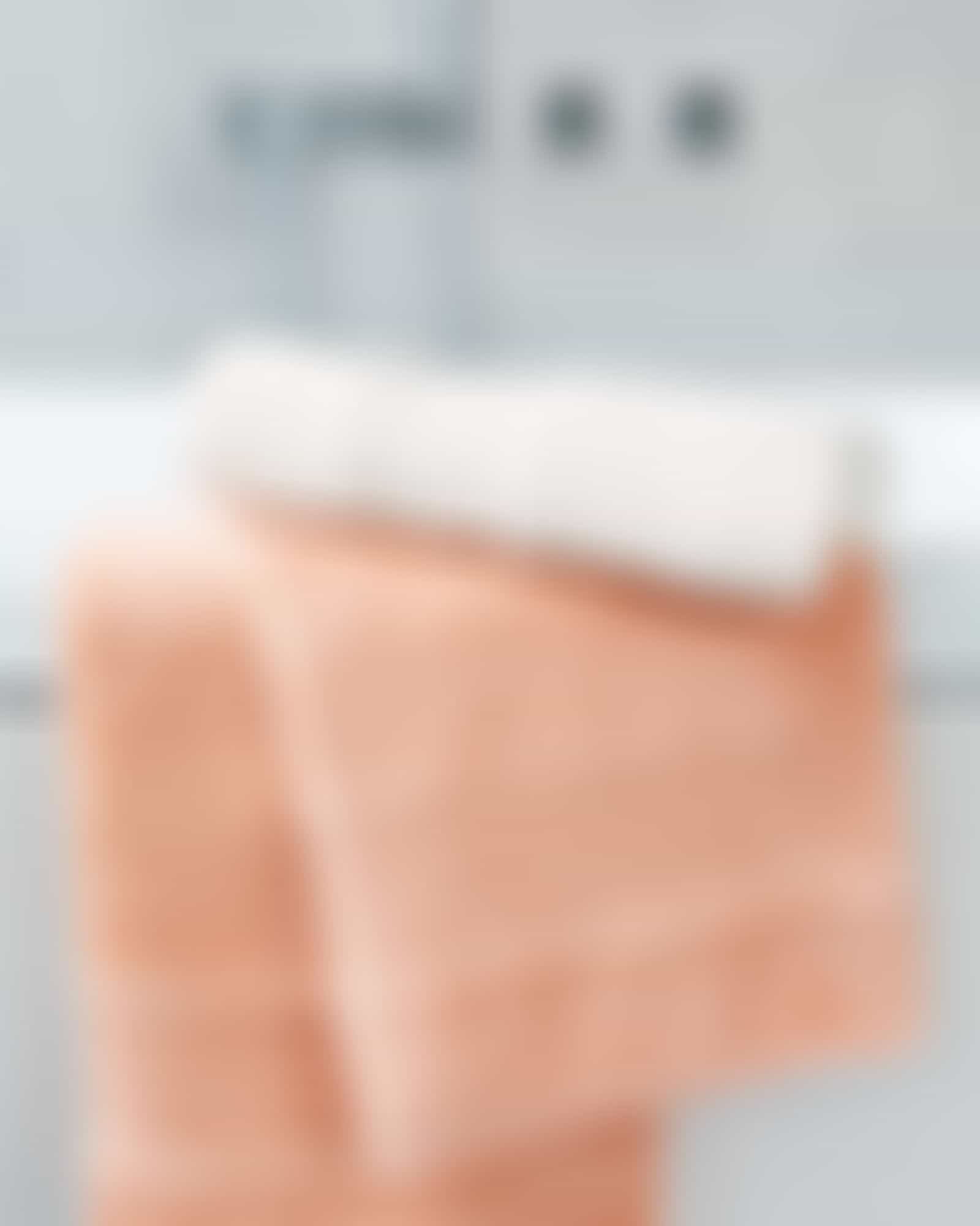 Cawö - Noblesse Uni 1001 - Farbe: 368 - lachs - Waschhandschuh 16x22 cm Detailbild 1