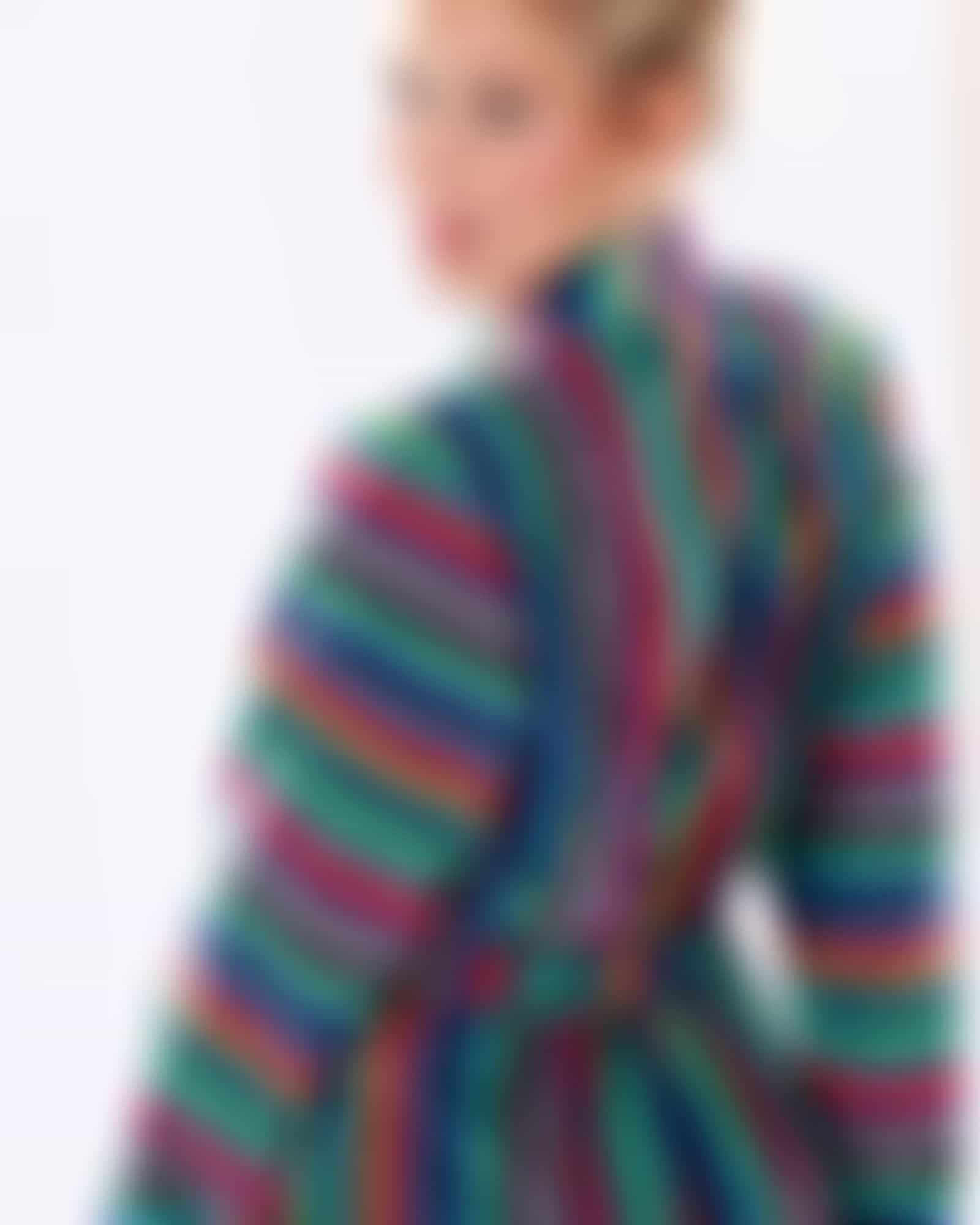 Cawö - Damen Bademantel Walkfrottier - Kimono 7048 - Farbe: 84 - multicolor L Detailbild 1