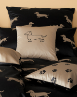 elegante Kissenbezüge WE LOVE DOGS Companion 24542 - Farbe: Schwarz-Beige - 9 - Nacken-Kissen 40x40