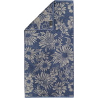 Cawö Handtücher Luxury Home Two-Tone Edition Floral 638 - Farbe: nachtblau - 10 Handtuch 50x100 cm