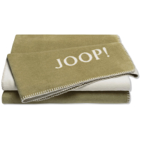 JOOP! Wohndecke Uni-Doubleface - Größe: 150x200 cm - Farbe: Moos-Ecru