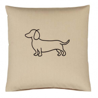 elegante Kissenbezüge WE LOVE DOGS Companion 24542 - Farbe: Schwarz-Beige - 9 - Nacken-Kissen 40x40 
