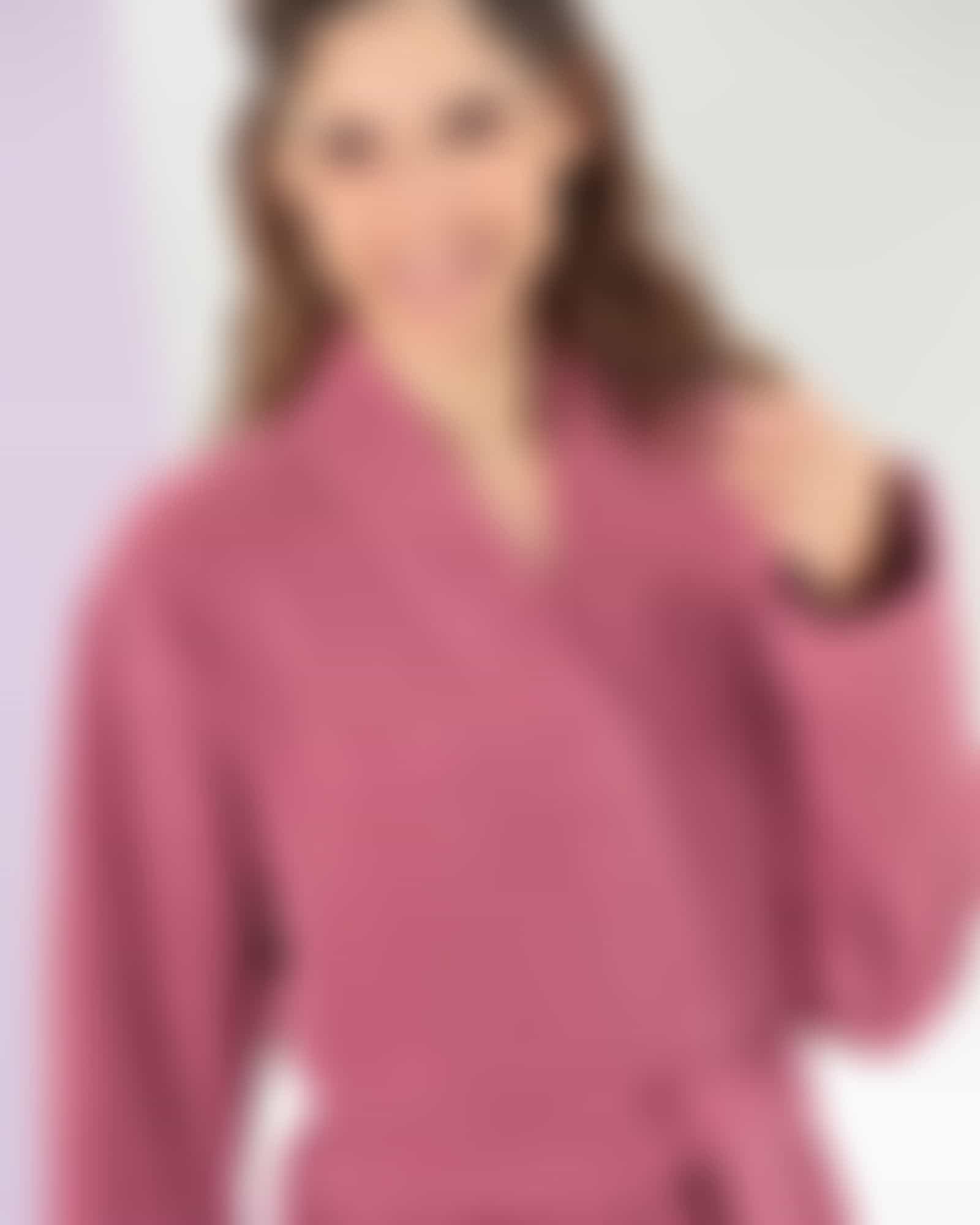 Cawö Home Bademäntel Damen Kimono Luxury Basics Kimono 826 - Farbe: blush - 22 Detailbild 1