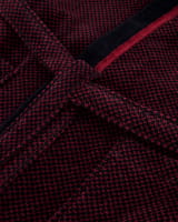 Cawö Bademäntel Herren Kimono 4839 - Farbe: rot-schwarz - 92