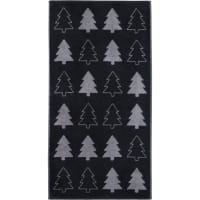 Cawö Handtücher Christmas Edition Tannenbäume 794 - Farbe: schwarz - 90