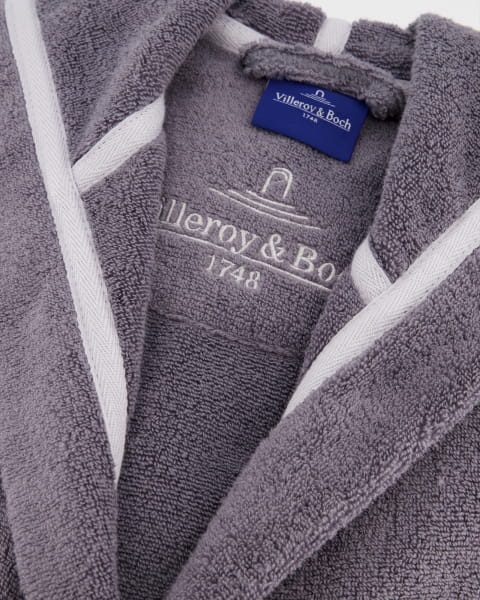 Villeroy & Boch Herren Bademantel Kapuze 2523 - Farbe: shadow-grey - 77 - XL