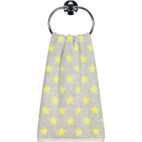 Cawö Handtücher NEW STARS Sterne klein 6261 - Farbe: platin/lime - 75 - Duschtuch 70x140 cm