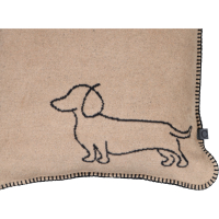 Cawö Kissenhüllen WE LOVE DOGS Companion 62480 - Farbe: schwarz/beige - 93 - 50x50 cm