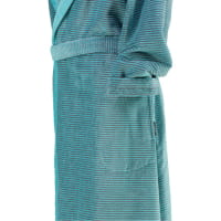 Cawö - Damen Bademantel Two-Tone Kapuze 6425 - Farbe: türkis - 47 - M