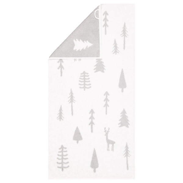 Cawö Handtücher WINTER EDITION Tannen 6273 - Farbe: weiß/platin - 67