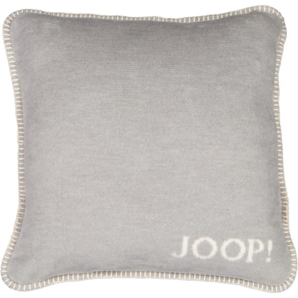 JOOP! Kissenhülle Melange-Doubleface - Größe: 50x50 cm - Farbe: Silber-Natu günstig online kaufen