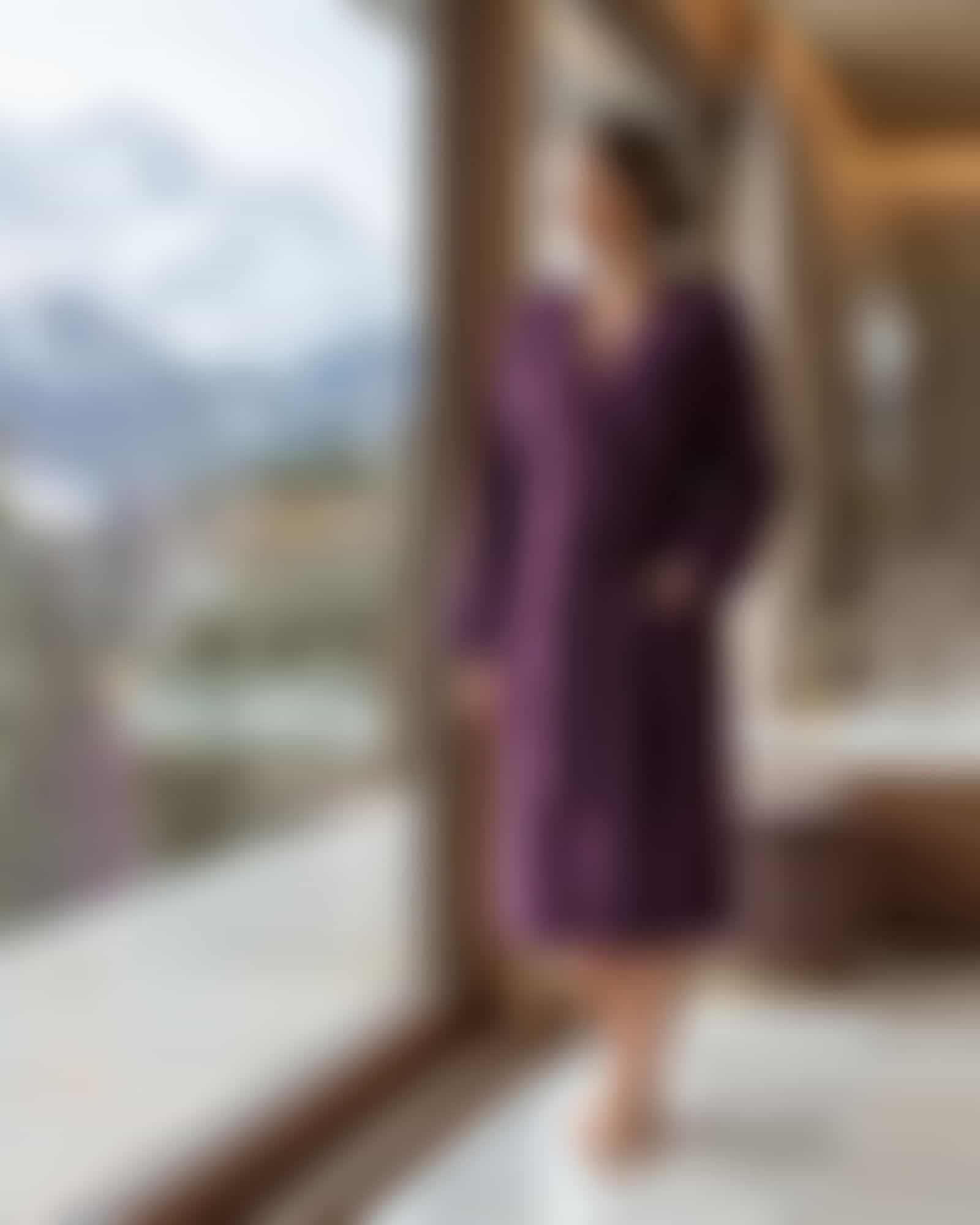 Vossen Bademäntel Damen Kapuze Balance Carmen - Farbe: graphit/elderberry - 0005