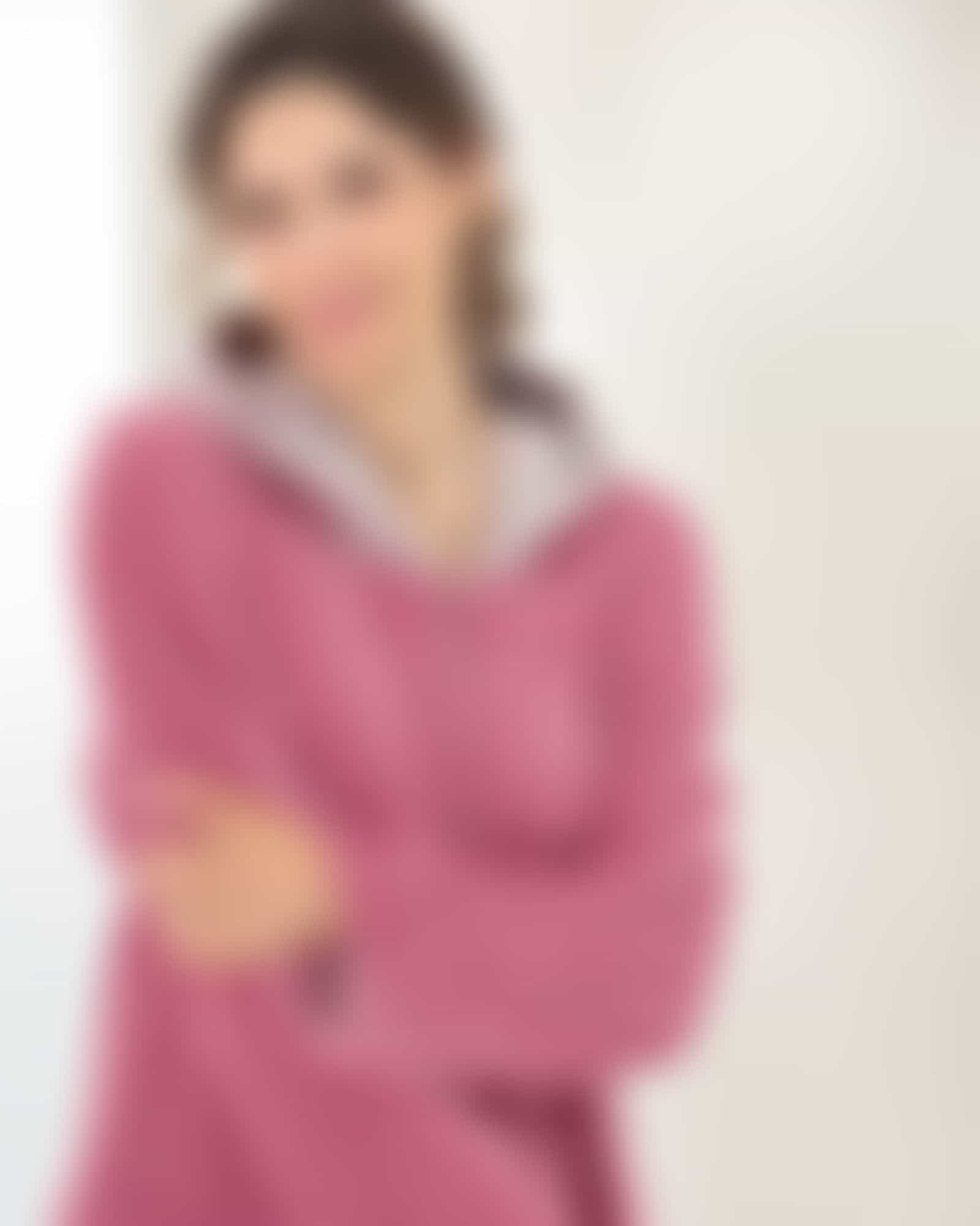 Cawö Home Bademäntel Damen Kurzmantel mit Kapuze Kapuze 841 - Farbe: beere - 23 Detailbild 1