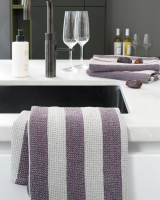 Cawö Küchenhandtücher Cuisine Piqué 536 - Farbe: plum/platin - 87 - 50x70 cm