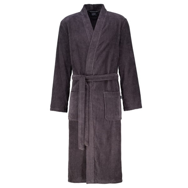 Cawö Bademäntel Herren Kimono Cord-Optik 6540 - Farbe: basalt - 740