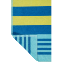 Cawö Beach Strandtuch 5557 - 80x180 cm - Farbe: blau-gelb - 15