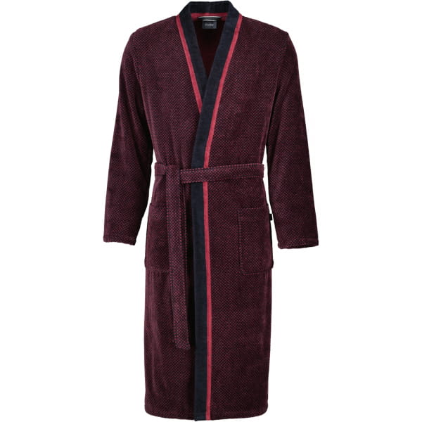 Cawö Bademäntel Herren Kimono 4839 - Farbe: rot-schwarz - 92