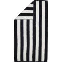 Cawö Zoom Blockstreifen 120 - Farbe: schwarz - 97 - Handtuch 50x100 cm