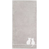 Cawö Handtücher CUTE CATS EDITION You &amp; Me 6263 - Farbe: platin/weiß - 76