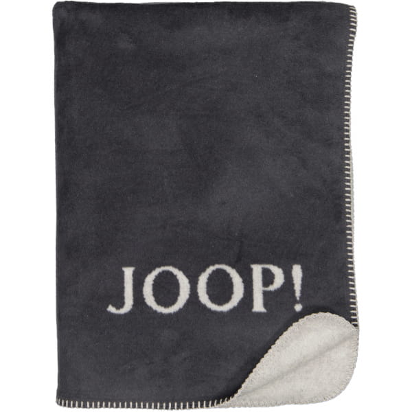 JOOP! Wohndecke Uni-Doubleface - Größe: 150x200 cm - Farbe: Anthrazit-Ash günstig online kaufen