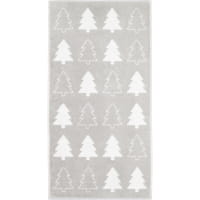 Cawö Handtücher Christmas Edition Tannenbäume 794 - Farbe: platin - 76 - Handtuch 50x100 cm