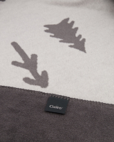 Cawö Wohndecken WINTER EDITION Tannen 62730 - Farbe: stein/anthrazit - 70 - 150x200 cm