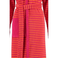 Esprit Damen Bademantel Striped Hoody Kapuze - Farbe: raspberry - 001