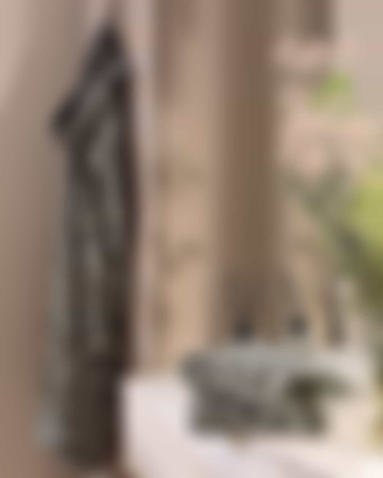 Cawö Home Bademäntel Damen Kurzmantel mit Kapuze Two-Tone Leo 851 - Farbe: basalt - 77