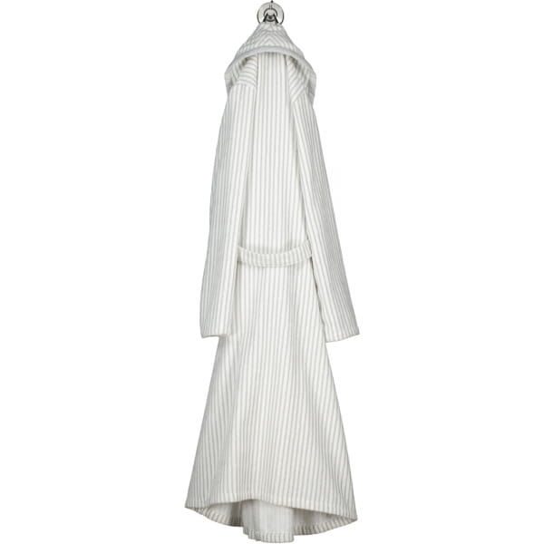 Cawö - Damen Bademantel Schalkragen 3423 - Farbe: weiss/silber - 76 - S