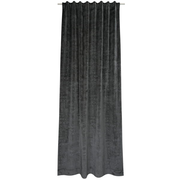 JOOP! Vorhang Gardine Match - verdecktes Schlaufenband - Größe: 140x250 cm - Farbe: Anthrazit - 012