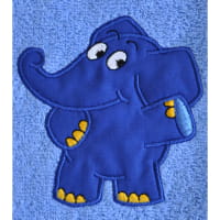 Smithy Die Sendung mit dem blauen Elefanten - Waschhandschuh 16 x 21 cm - Farbe: blau (1704042)