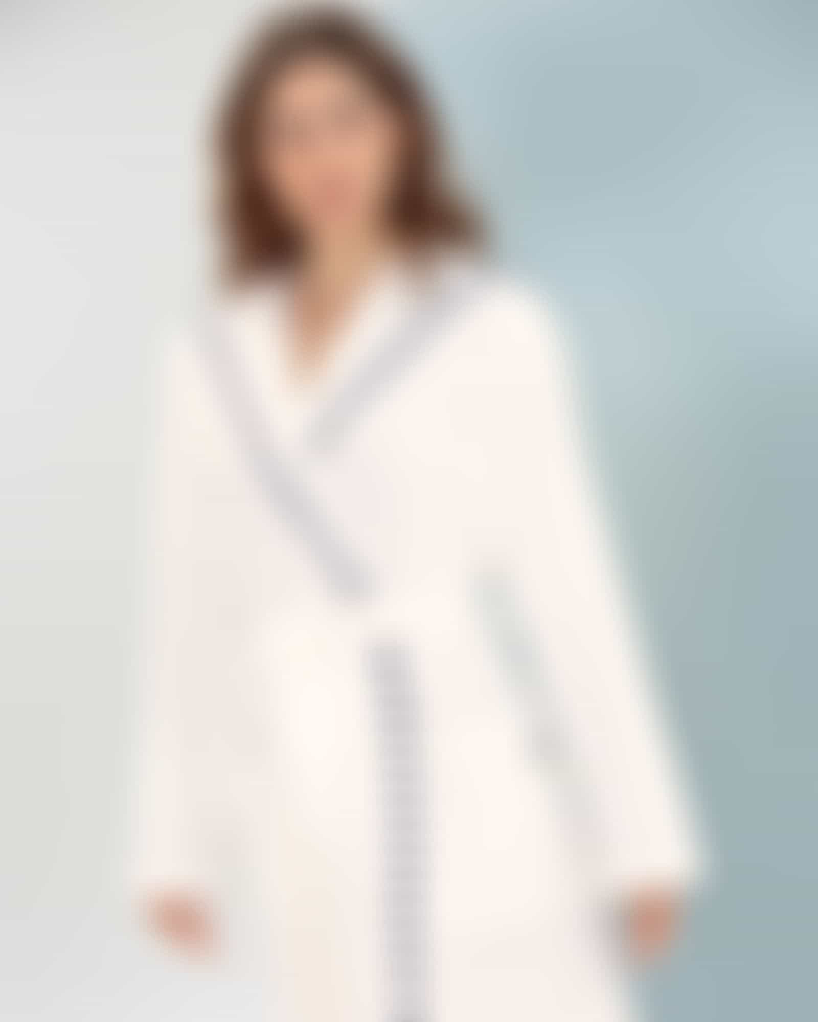 Cawö Home Bademäntel Damen Kapuze Breton 848 - Farbe: weiß - 600 Detailbild 2