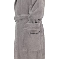 Cawö Home Bademantel Sauna Time Herren Kapuze 833 - Farbe: stein - 79 - L