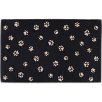 Cawö Badematten WE LOVE DOGS Paws 6247 - Farbe: schwarz/beige - 93 - 50x80 cm