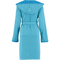 Esprit Damen Bademantel Striped Hoody Kapuze - Farbe: turquoise - 002 - XL