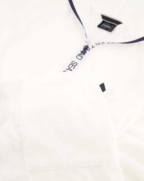 Cawö Damen Bademantel Sea Salt Sand 3101 Kapuze kurz RV - Farbe: weiß - 600 - XS