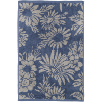 Cawö Handtücher Luxury Home Two-Tone Edition Floral 638 - Farbe: nachtblau - 10 - Gästetuch 30x50 cm