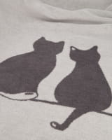 Cawö Wohndecken CUTE CATS EDITION You &amp; Me 62630 - Farbe: stein/anthrazit - 70 - 150x200 cm