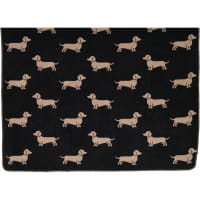 Cawö Wohndecken WE LOVE DOGS 62460 - Farbe: schwarz/beige - 93 - 150x200 cm