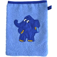 Smithy Die Sendung mit dem blauen Elefanten - Waschhandschuh 16 x 21 cm - Farbe: blau (1704042) - 16